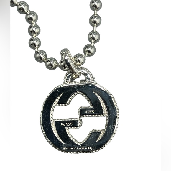 Authentic GUCCI Sterling Silver Double G Pendant Necklace - Picture 4 of 16